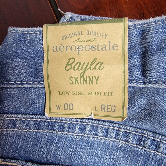 Aeropostale Bayla Skinny Jeans Women's size 00 length regular - Picture 11 of 11